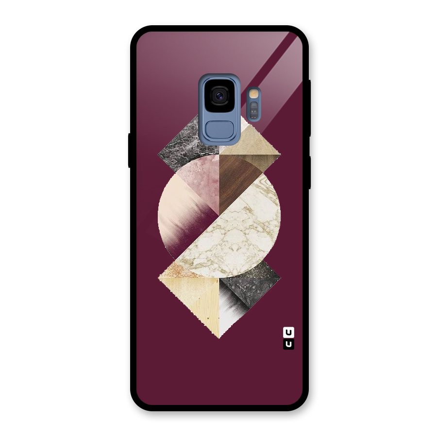Abstract Marble Pattern Glass Back Case for Galaxy S9