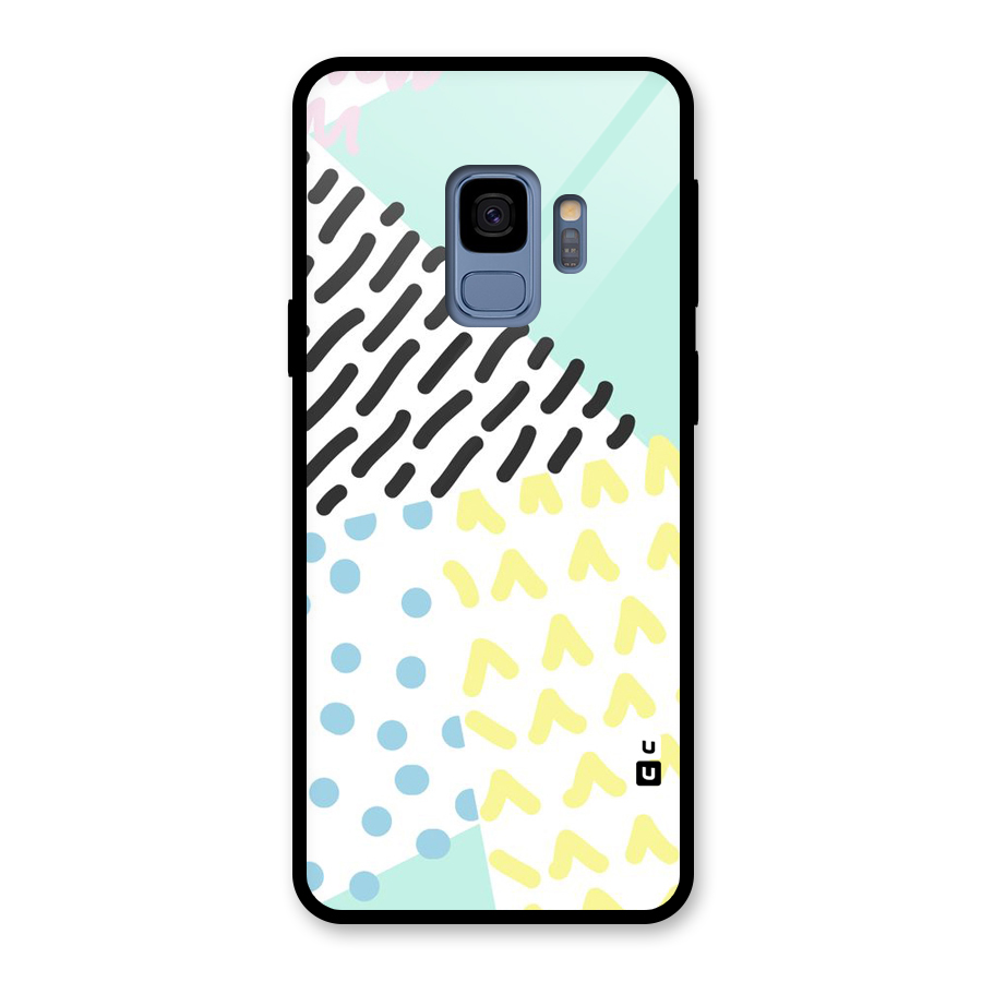 Abstract Pastel Glass Back Case for Galaxy S9