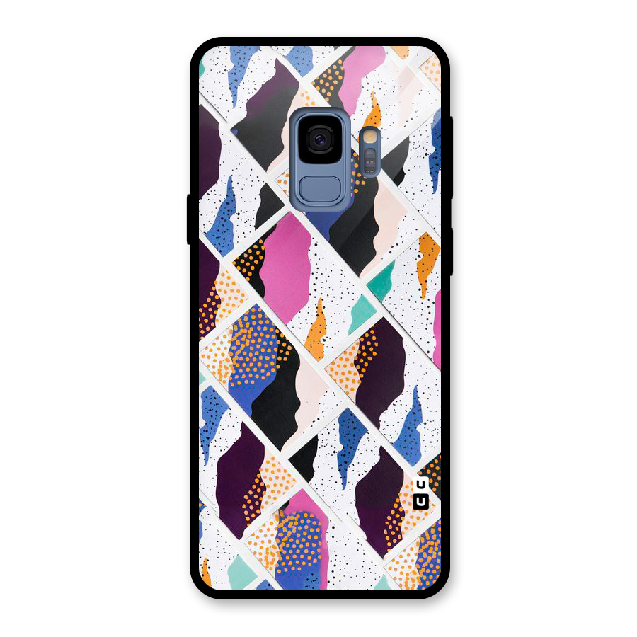 Abstract Polka Glass Back Case for Galaxy S9