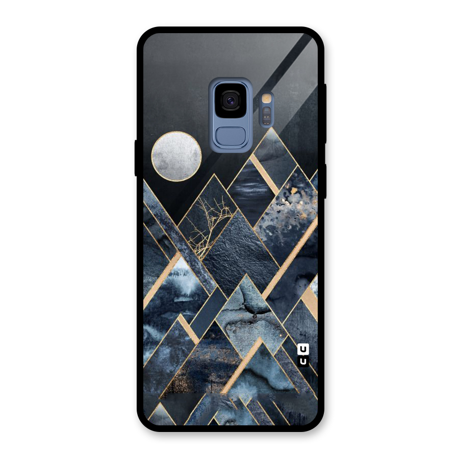 Abstract Scenic Design Glass Back Case for Galaxy S9