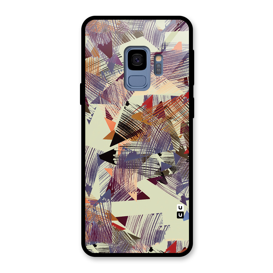 Abstract Sketch Glass Back Case for Galaxy S9