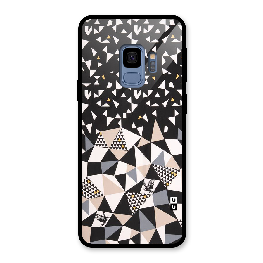 Abstract Varied Triangles Glass Back Case for Galaxy S9