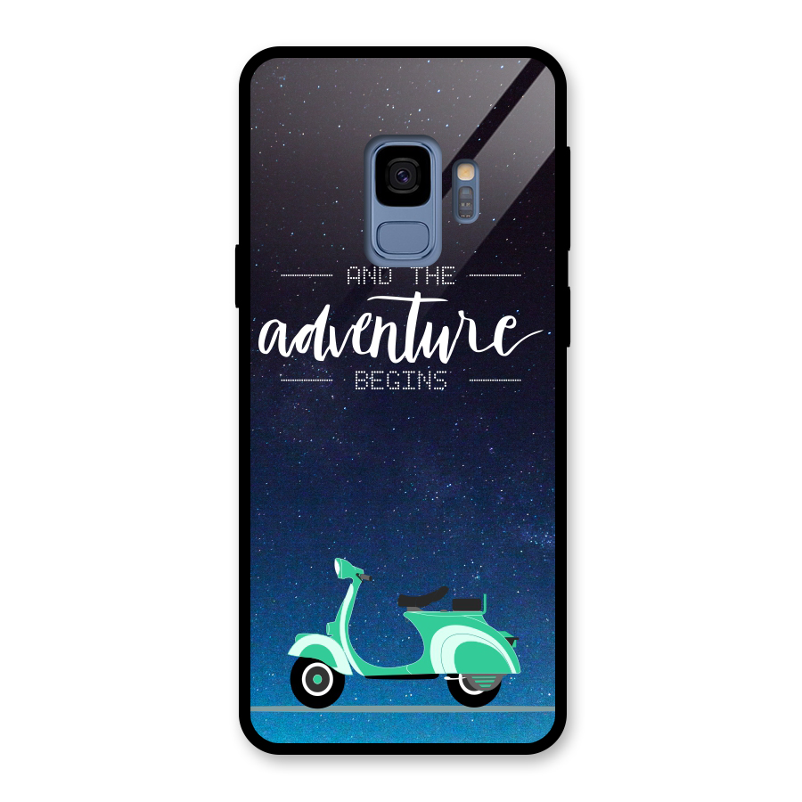 Adventure Scooter Glass Back Case for Galaxy S9