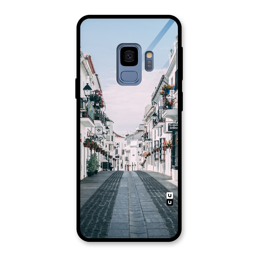 Aesthetic Street Glass Back Case for Galaxy S9