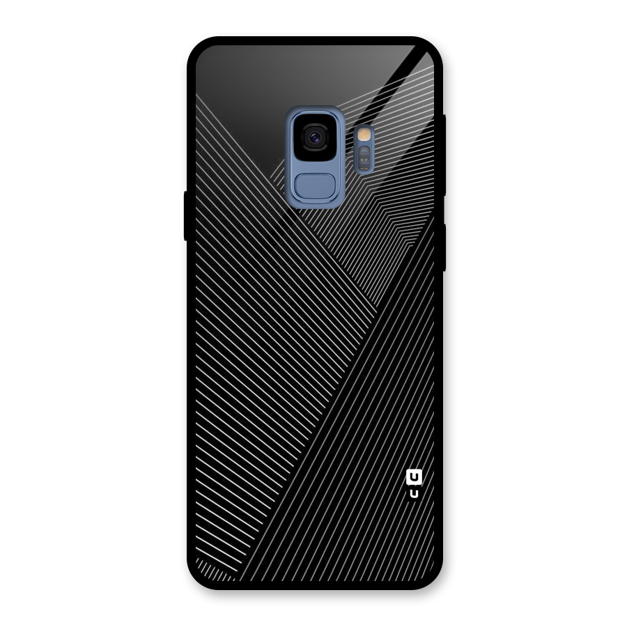Aesthetic White Stripes Glass Back Case for Galaxy S9