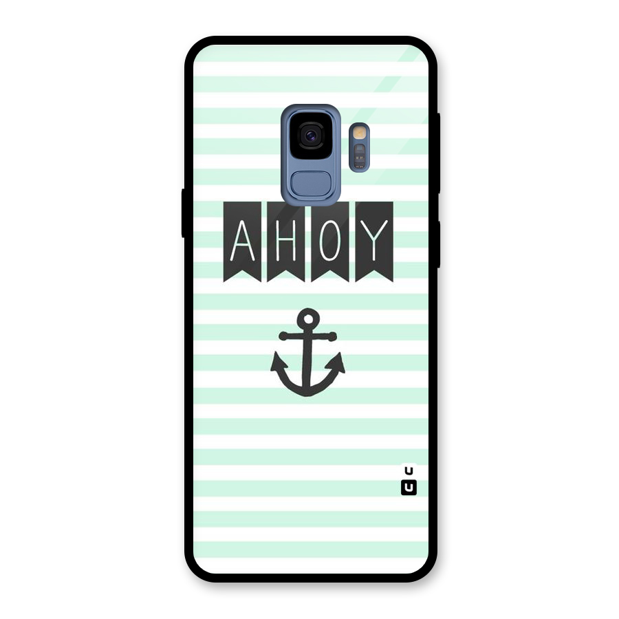 Ahoy Sailor Glass Back Case for Galaxy S9