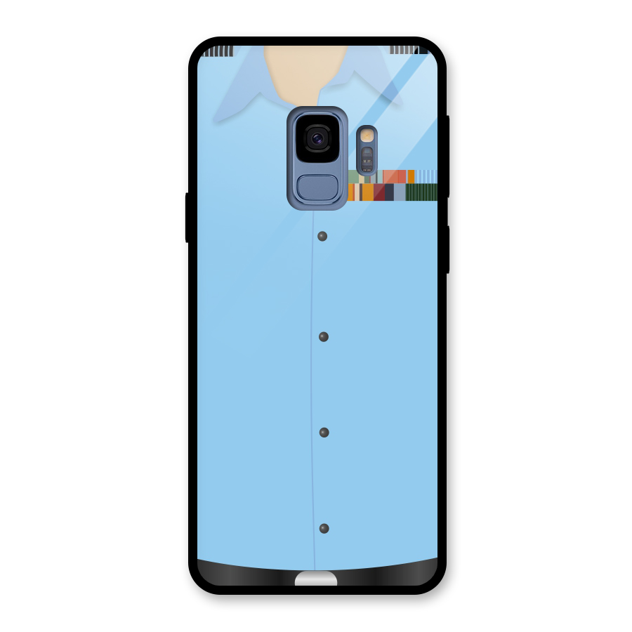 Air Force Uniform Glass Back Case for Galaxy S9