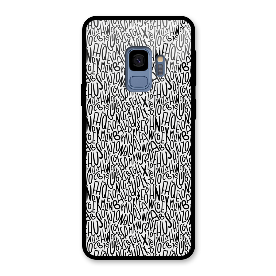 Alphabet Seamless Abstract Glass Back Case for Galaxy S9