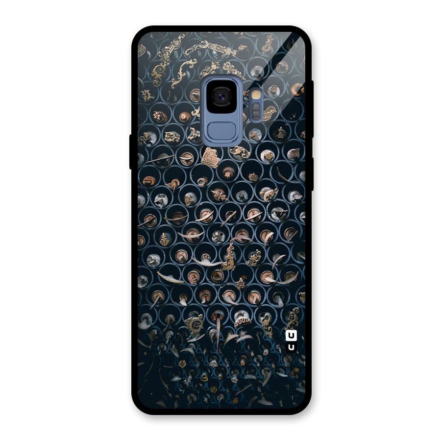Ancient Wall Circles Glass Back Case for Galaxy S9