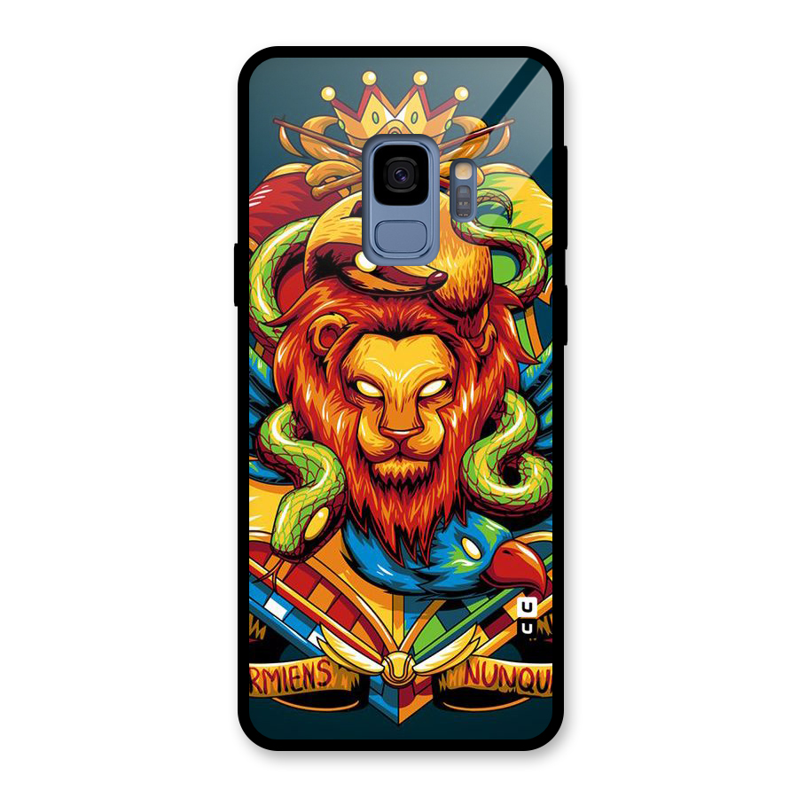 Animal Art Glass Back Case for Galaxy S9