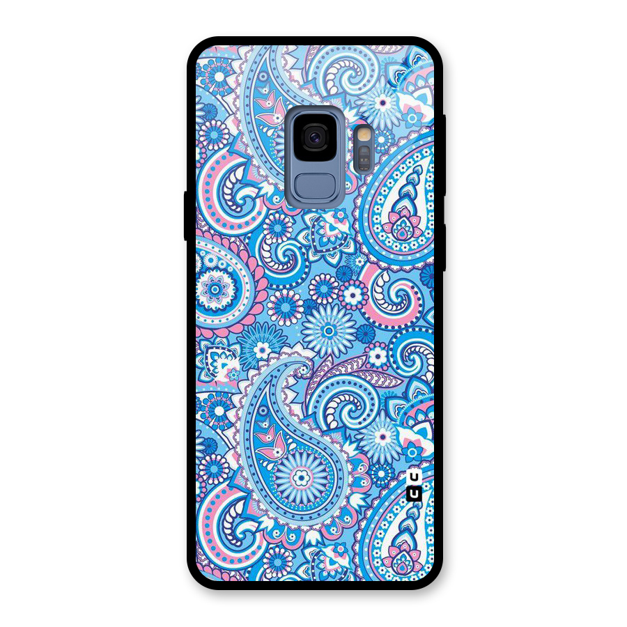 Artistic Blue Art Glass Back Case for Galaxy S9