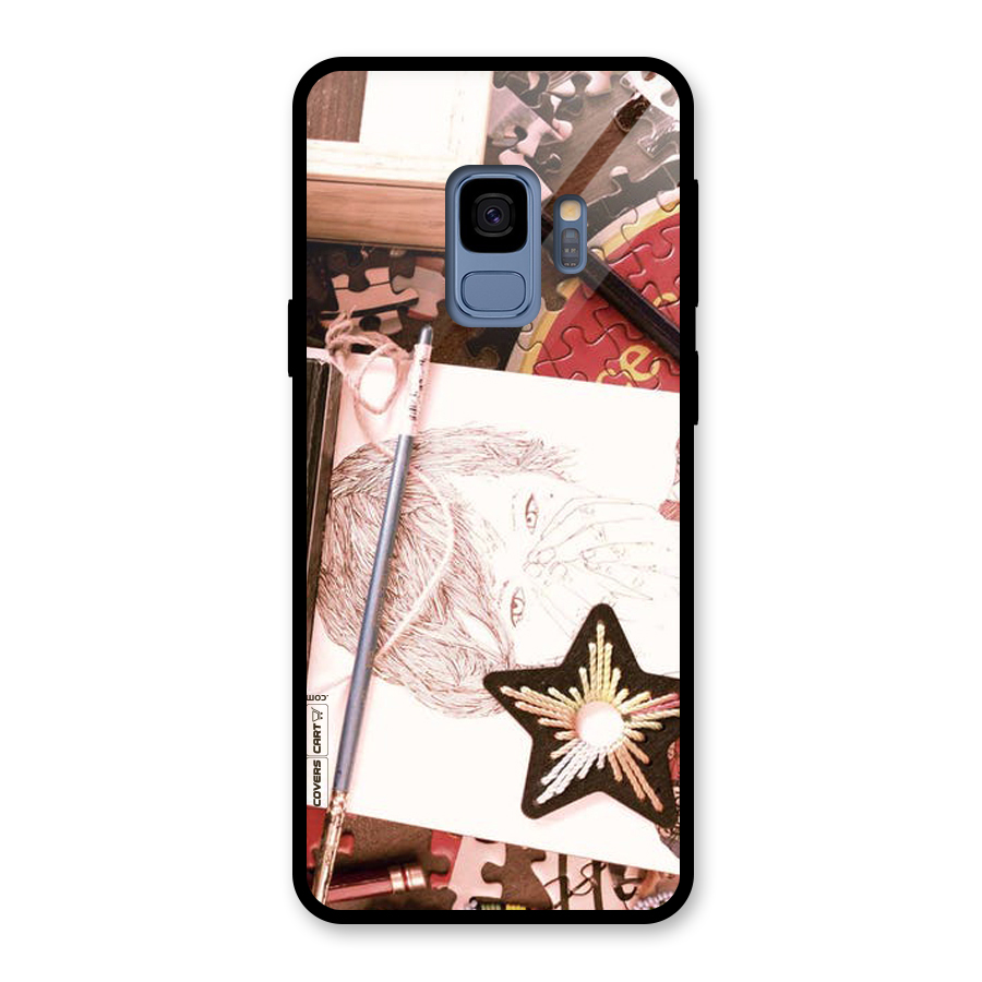 Artistic Messy Glass Back Case for Galaxy S9