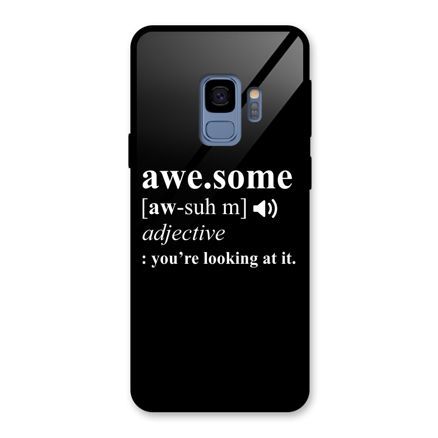 Awesome Looking at it Glass Back Case for Galaxy S9