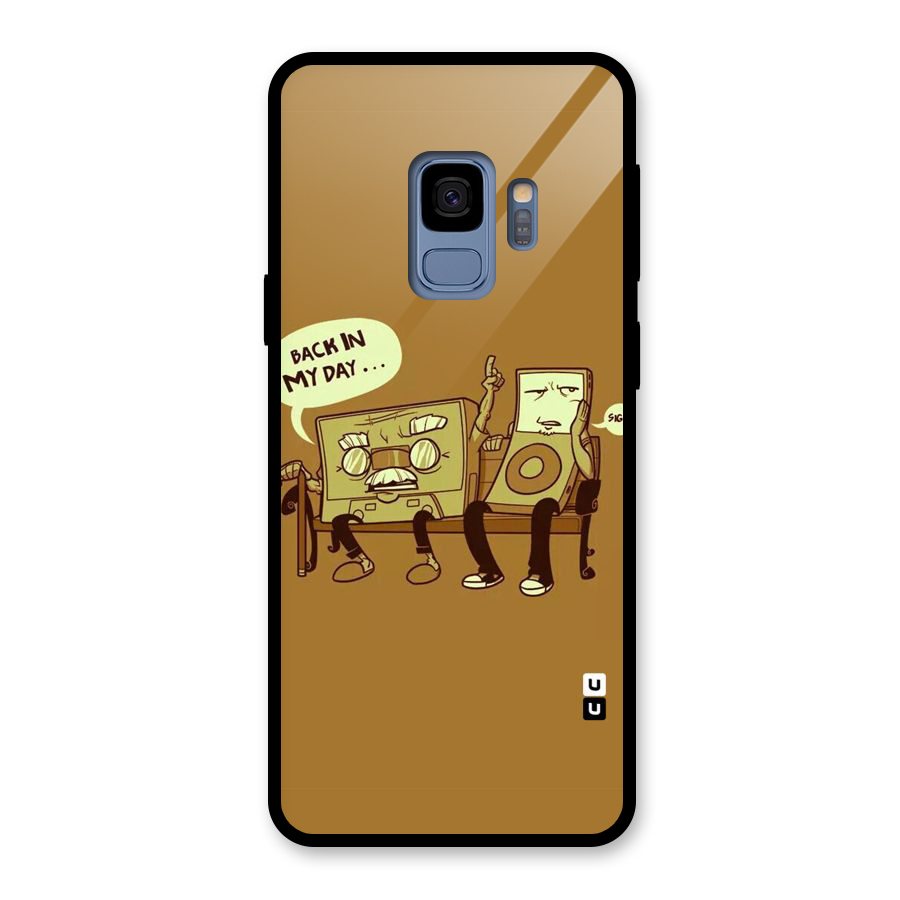 Back In Day Casette Glass Back Case for Galaxy S9