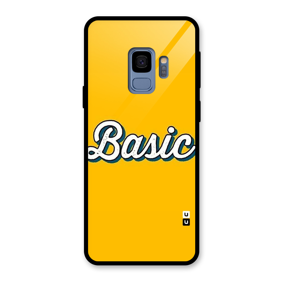Basic Yellow Glass Back Case for Galaxy S9