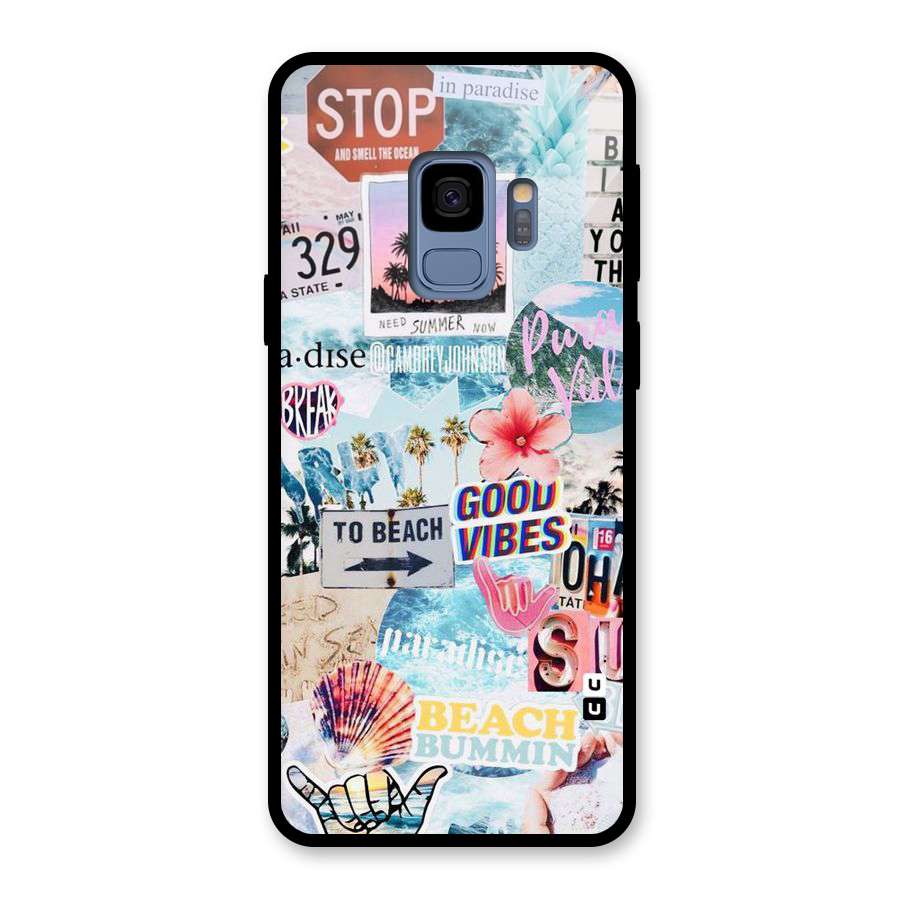Beaching Life Glass Back Case for Galaxy S9