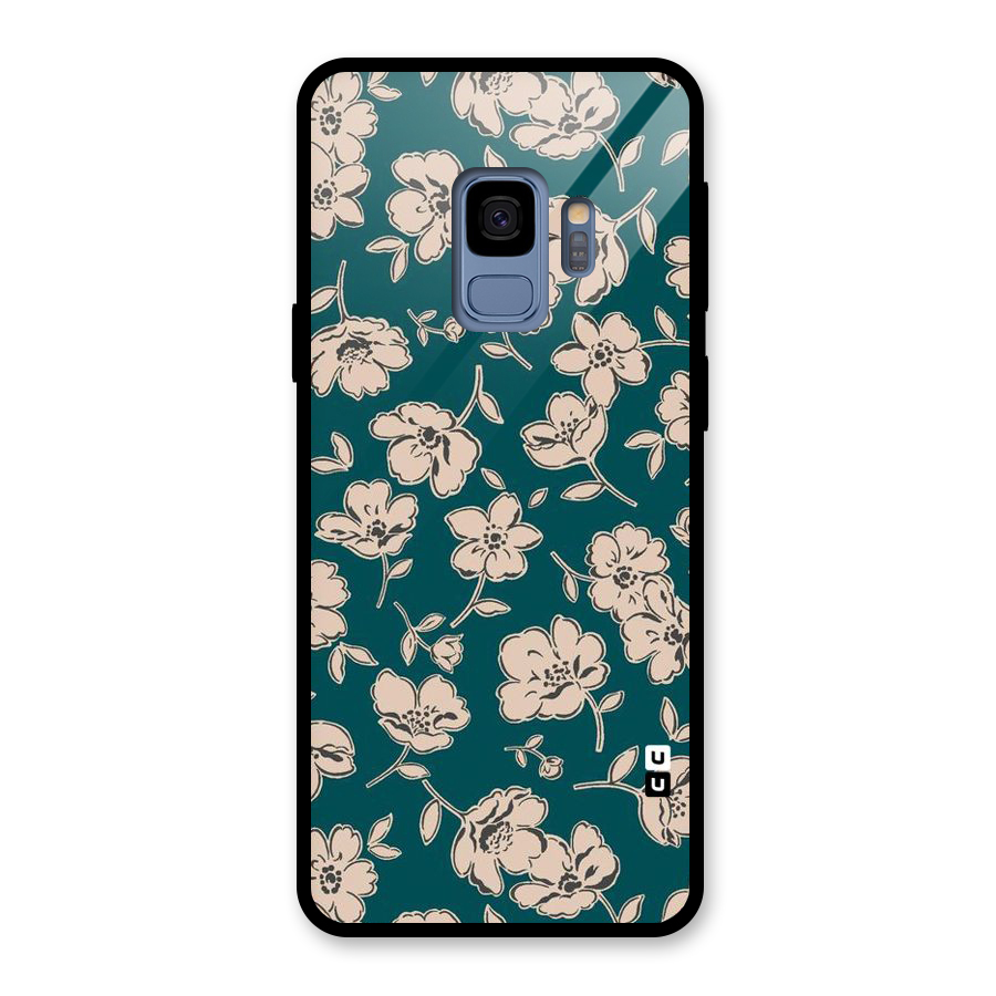 Beauty Green Bloom Glass Back Case for Galaxy S9