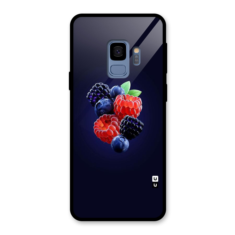 Berry Blast Glass Back Case for Galaxy S9