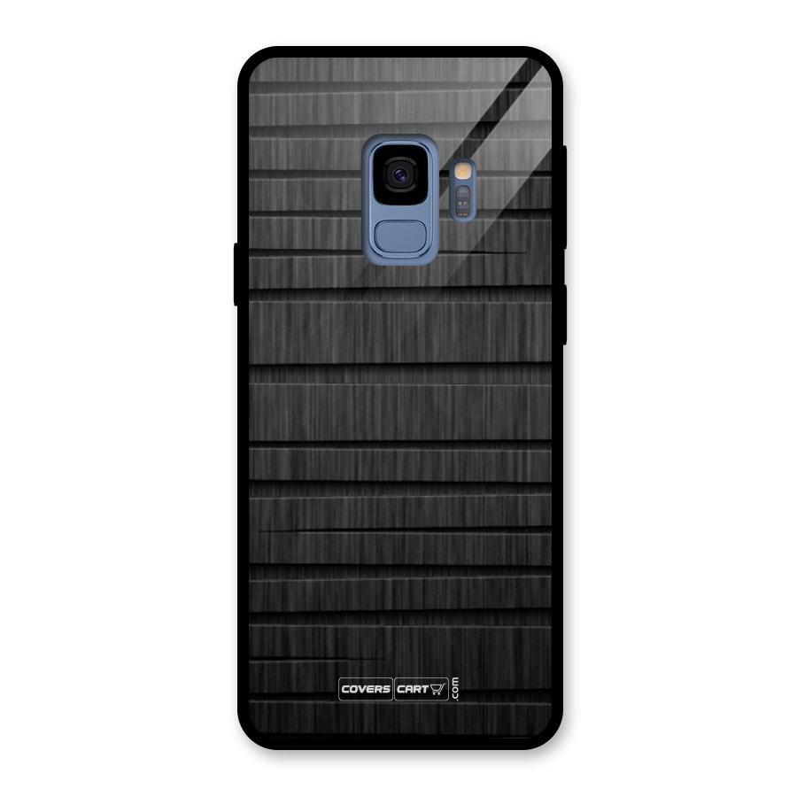 Black Abstract Glass Back Case for Galaxy S9