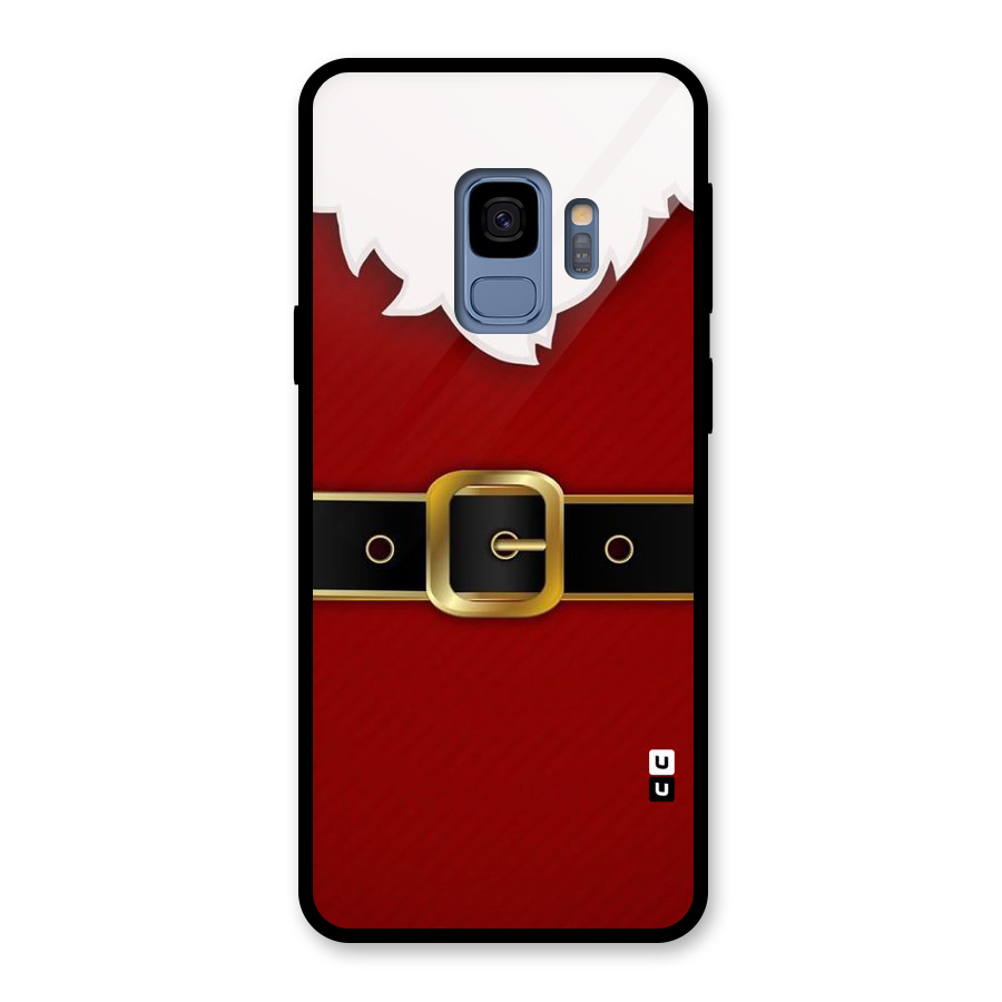 Black Belt Design Glass Back Case for Galaxy S9
