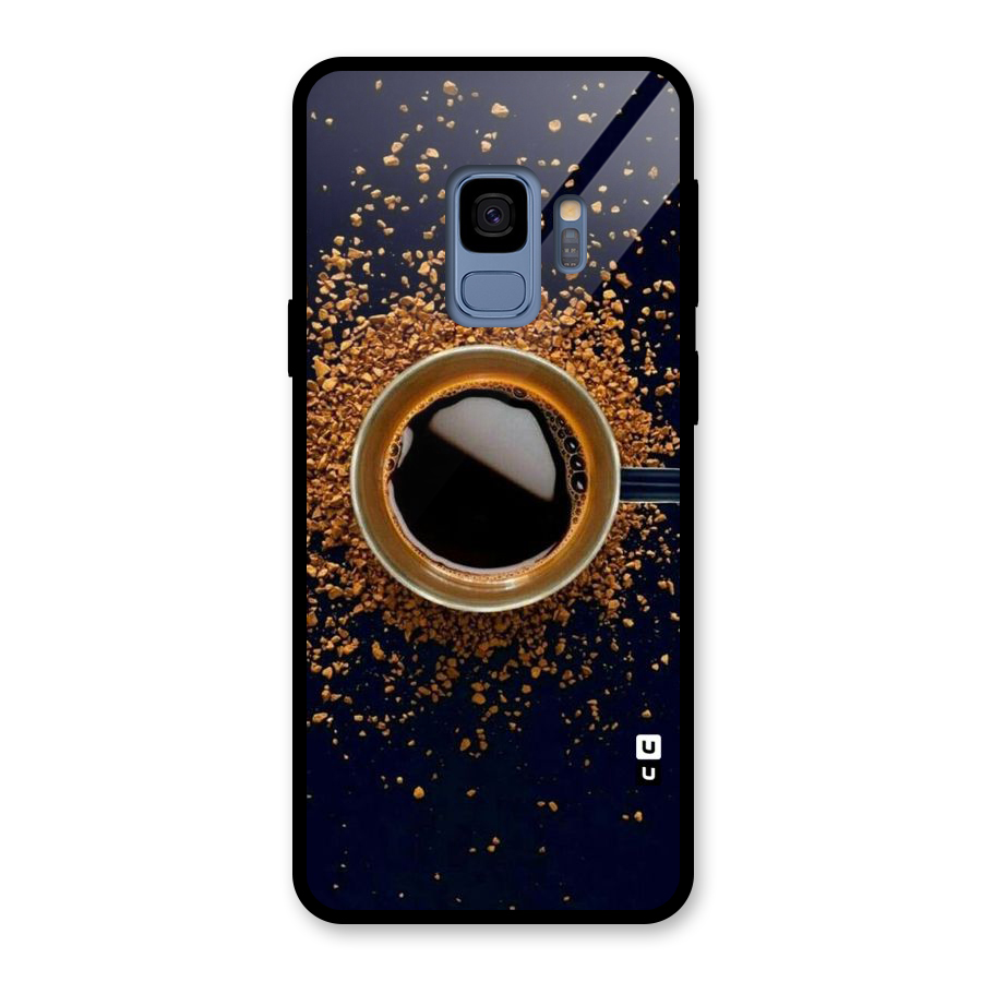 Black Coffee Glass Back Case for Galaxy S9