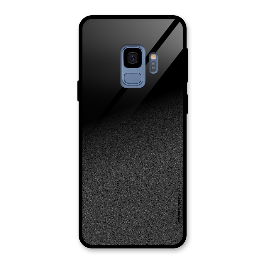 Black Grey Noise Fusion Glass Back Case for Galaxy S9