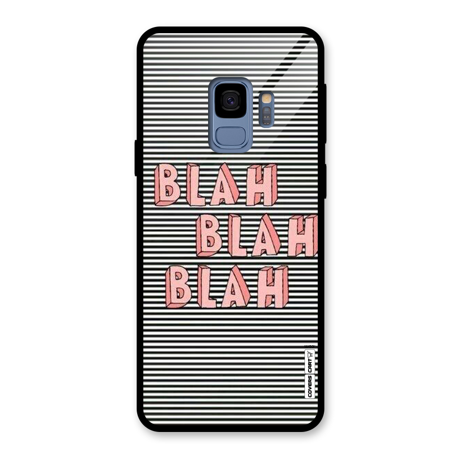Blah Stripes Glass Back Case for Galaxy S9