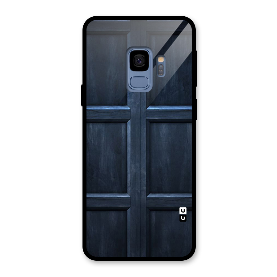 Blue Door Design Glass Back Case for Galaxy S9