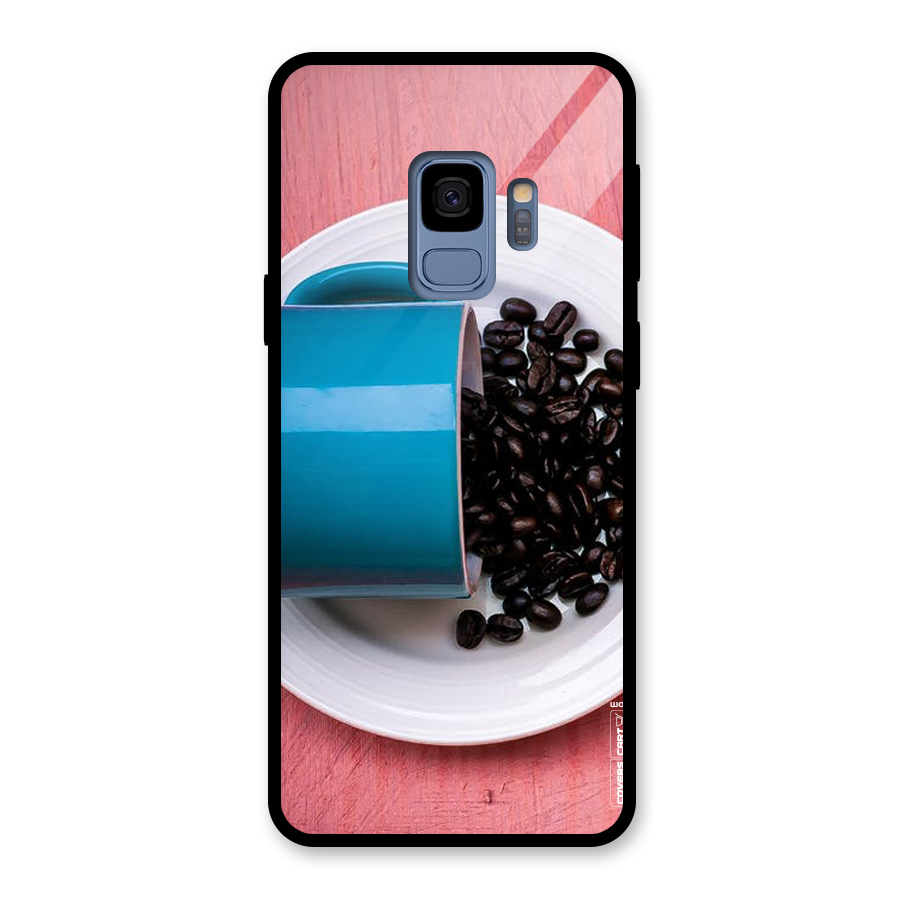 Blue Mug And Beans Glass Back Case for Galaxy S9