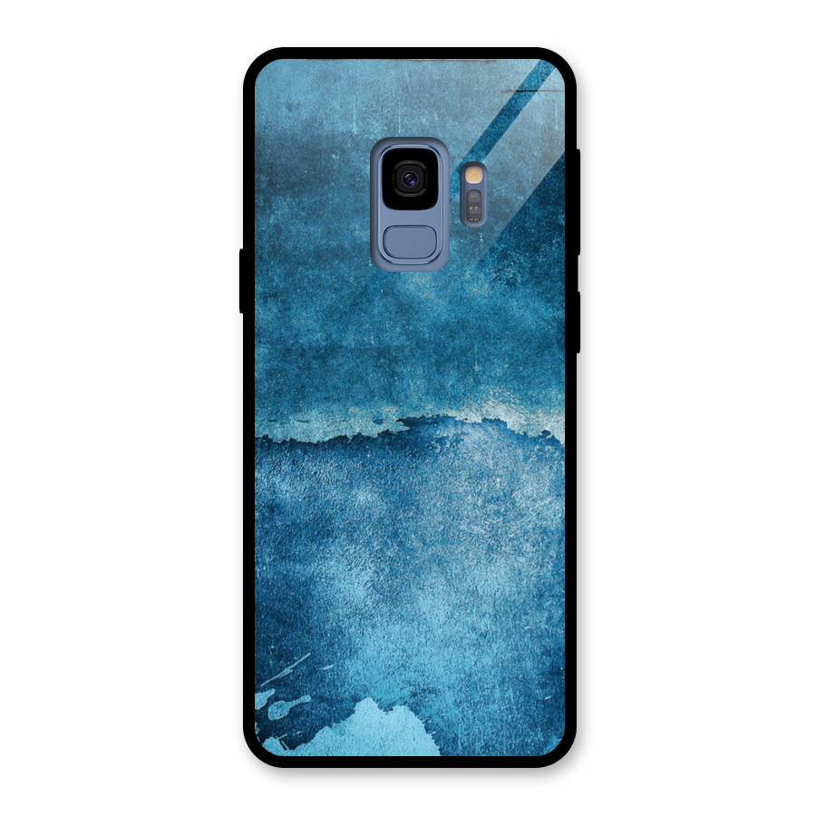 Blue Paint Wall Glass Back Case for Galaxy S9