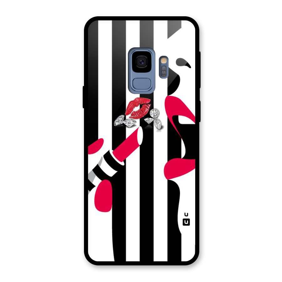 Bold Woman Glass Back Case for Galaxy S9