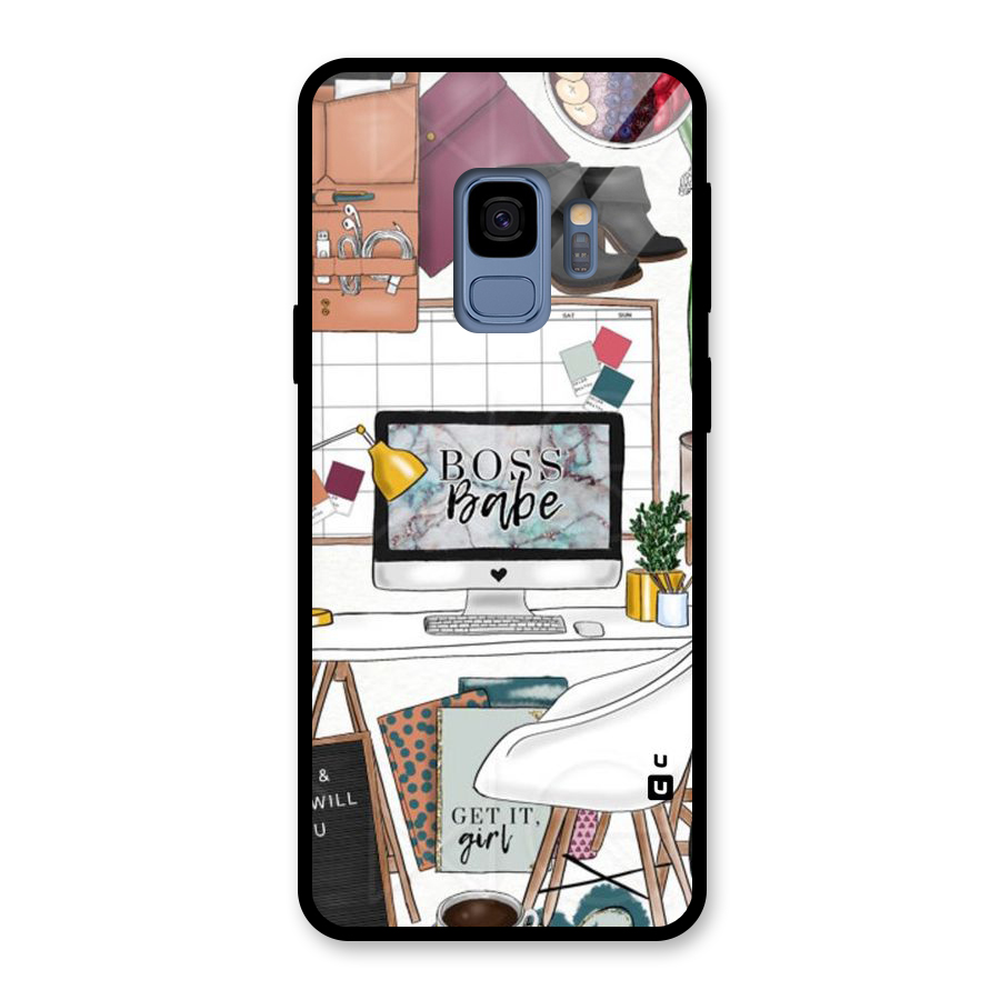Boss Babe Glass Back Case for Galaxy S9