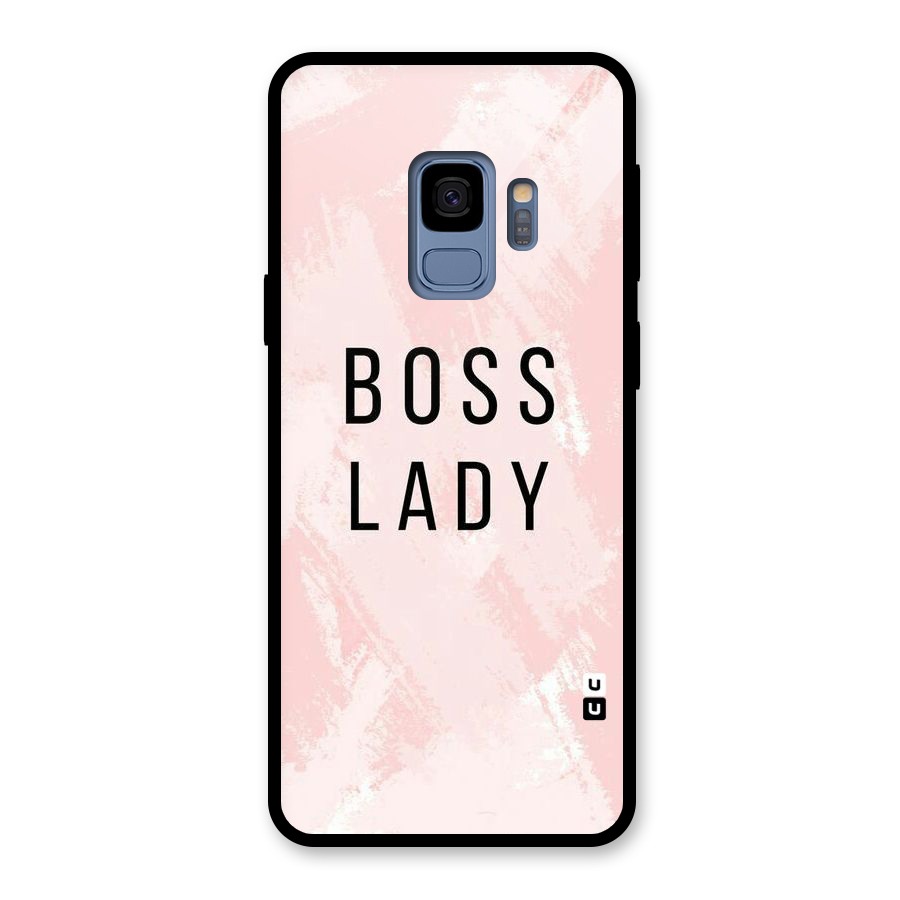 Boss Lady Pink Glass Back Case for Galaxy S9