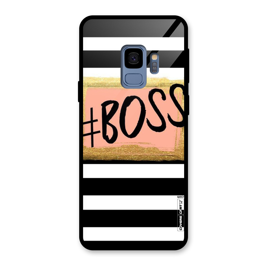 Boss Stripes Glass Back Case for Galaxy S9