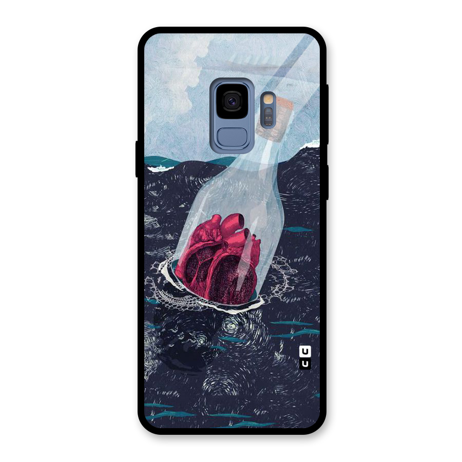 Bottle Heart Glass Back Case for Galaxy S9