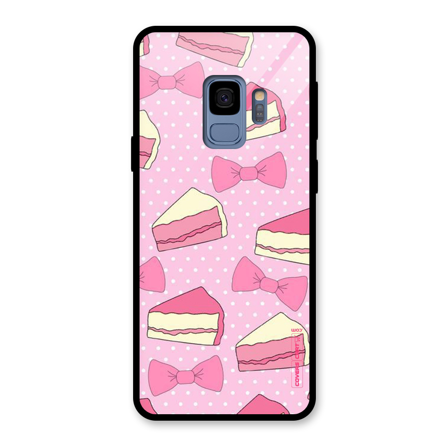 Bow Cake Glass Back Case for Galaxy S9