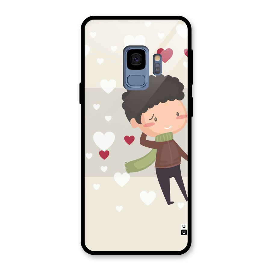 Boy in love Glass Back Case for Galaxy S9