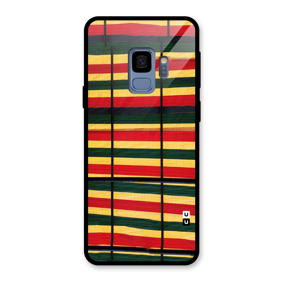 Bright Colors Lines Glass Back Case for Galaxy S9