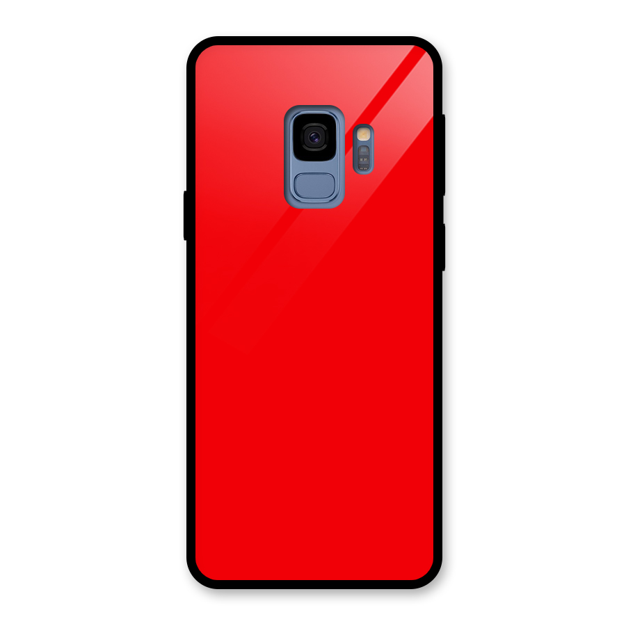 Bright Red Glass Back Case for Galaxy S9