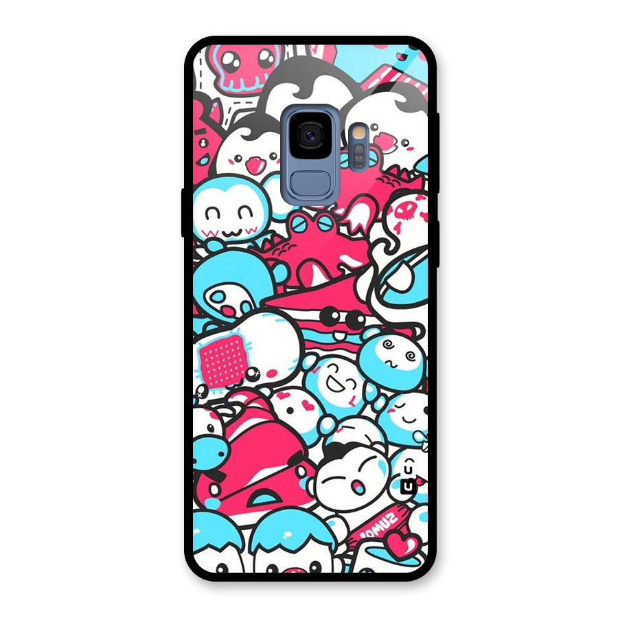 Bunny Quirk Glass Back Case for Galaxy S9
