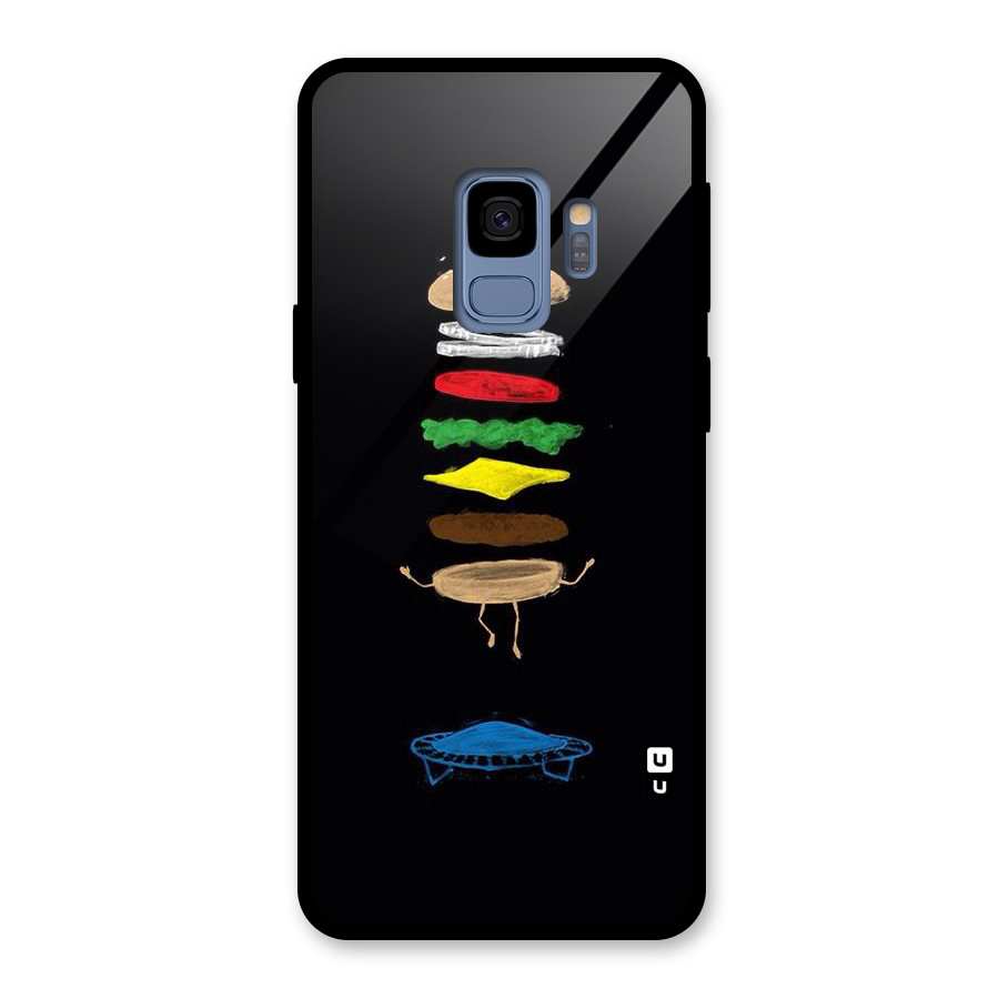 Burger Jump Glass Back Case for Galaxy S9