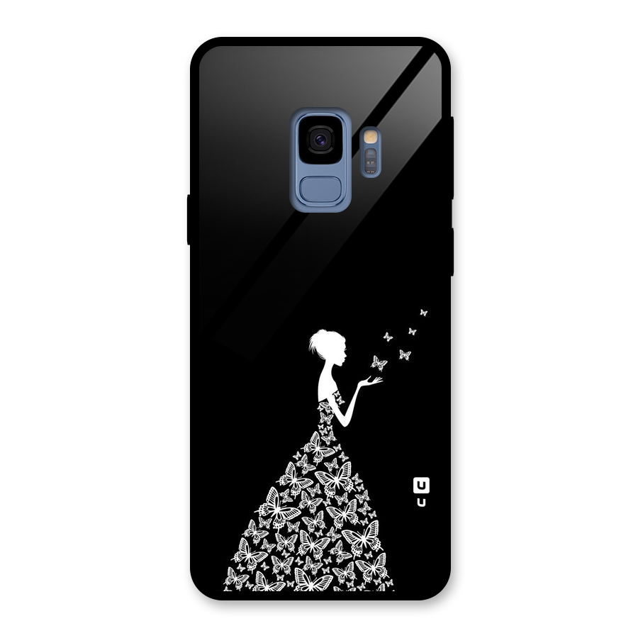 Butterfly Dress Glass Back Case for Galaxy S9
