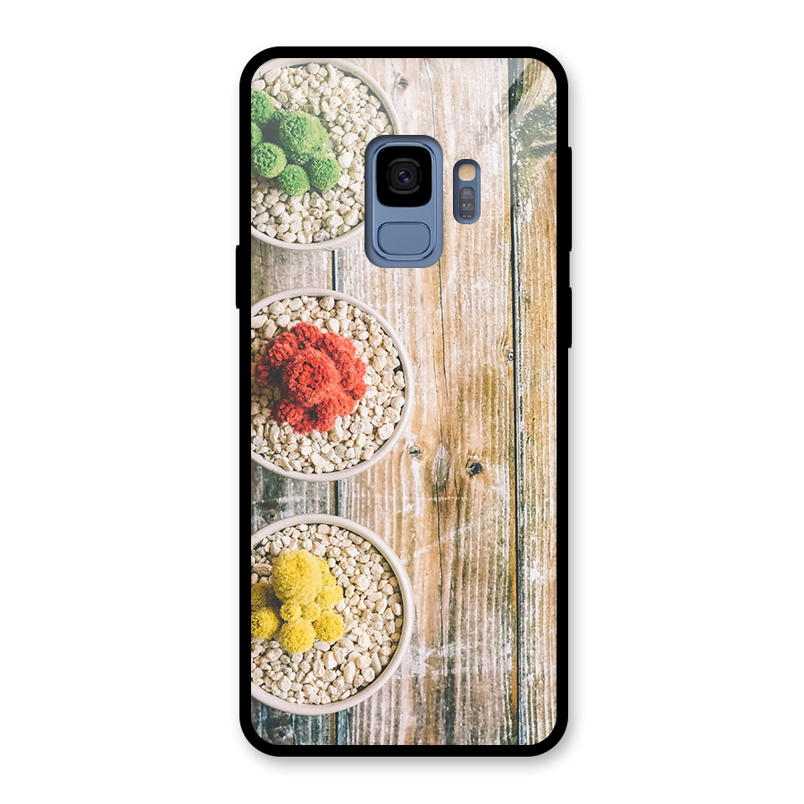 Cacti Decor Glass Back Case for Galaxy S9