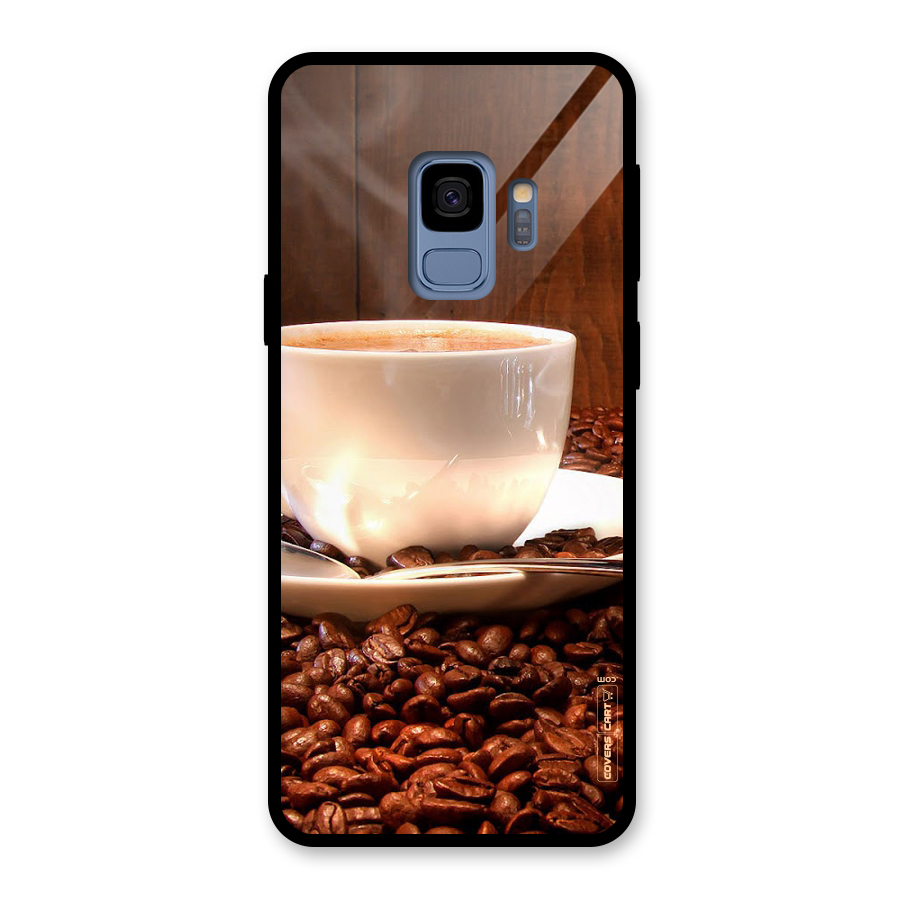 Caffeine Beans Glass Back Case for Galaxy S9