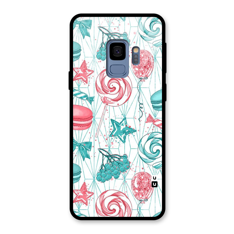 Candies And Macroons Glass Back Case for Galaxy S9