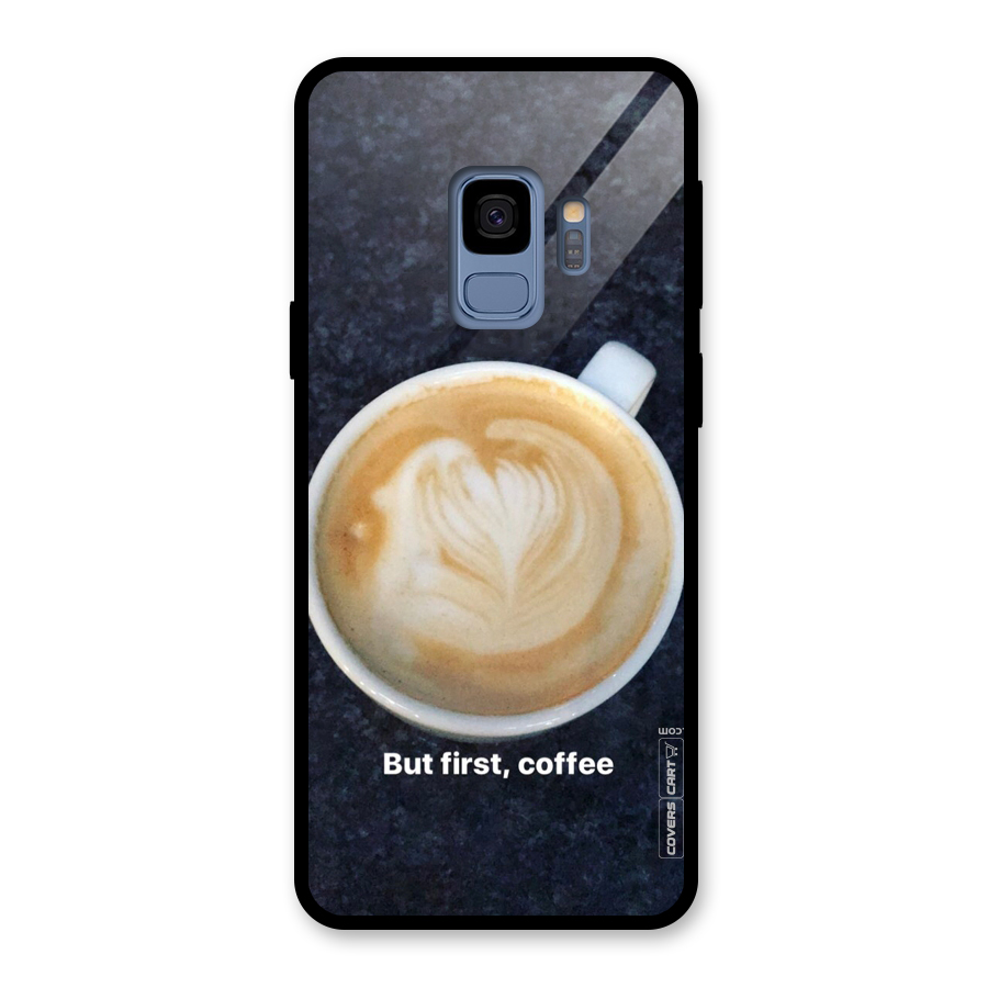 Cappuccino Coffee Glass Back Case for Galaxy S9