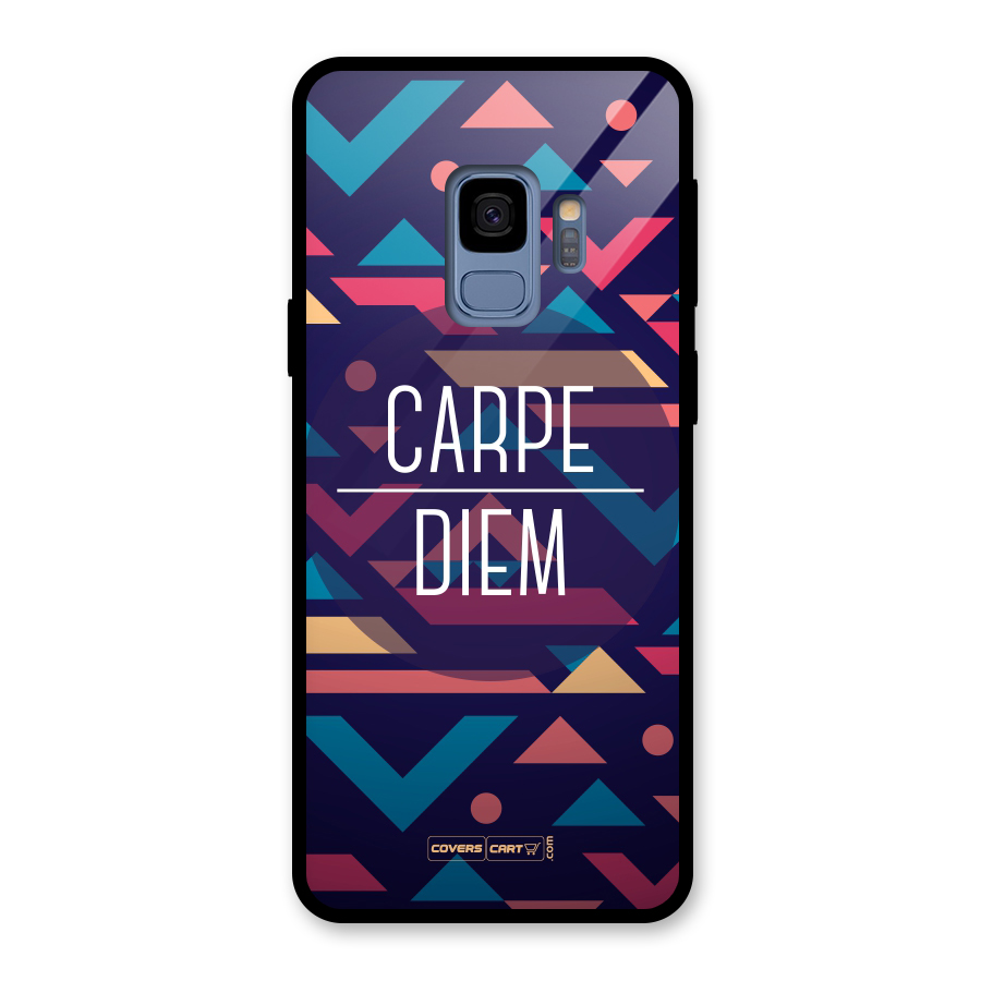 Carpe Diem Glass Back Case for Galaxy S9