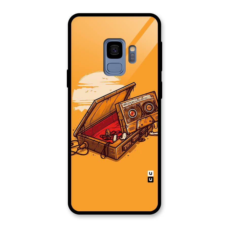 Casette Box Glass Back Case for Galaxy S9