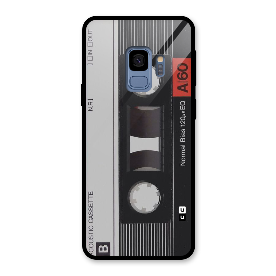 Casette Design Glass Back Case for Galaxy S9