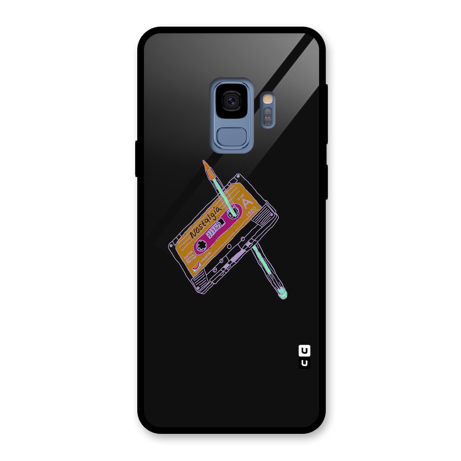 Casette Nostalgia Glass Back Case for Galaxy S9